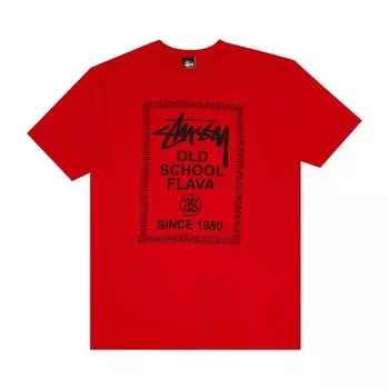 Футболка Stussy Old School Flava 'Red', красный