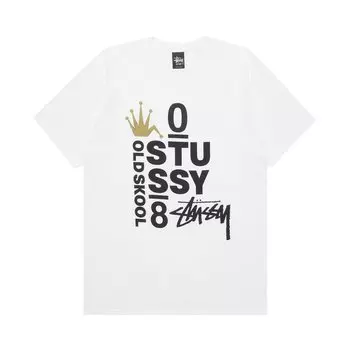 Футболка Stussy Old Skool 08 'White', белый