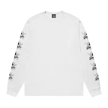 Футболка Stussy Pigment Dyed Foils Long-Sleeve Tee Natural, белый