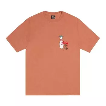 Футболка Stussy Pigment Dyed Kingpin Tee Rust, оранжевый