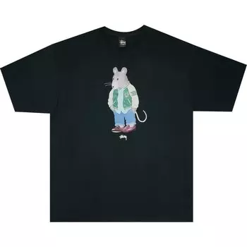 Футболка Stussy Prep Rat 'Dark Teal', бирюзовый