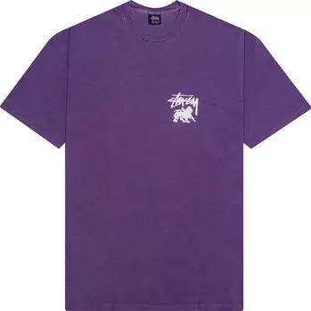 Футболка Stussy Rasta Dot Pigment Dyed Tee 'Purple', фиолетовый