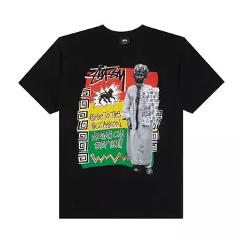 Футболка Stussy Rastafari 'Black', черный