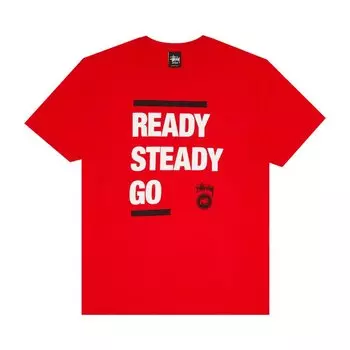Футболка Stussy Ready Steady Go 'Red', красный