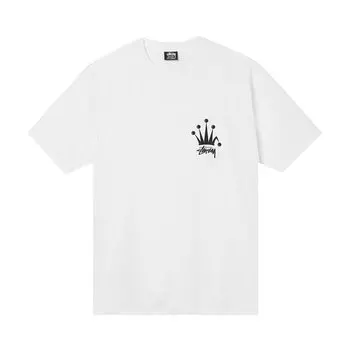 Футболка Stussy Regal Crown Pigment Dyed Tee 'Natural', белый