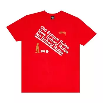 Футболка Stussy Rules 'Bike Red', красный