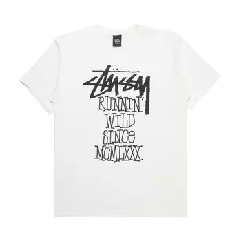 Футболка Stussy Runnin Wild, белая