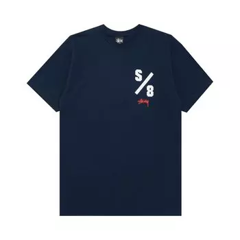 Футболка Stussy S/8 'Navy', синий