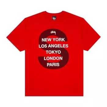 Футболка Stussy S Cities 'Red', красный