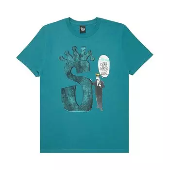 Футболка Stussy S Crown Livin Темно-бирюзовая