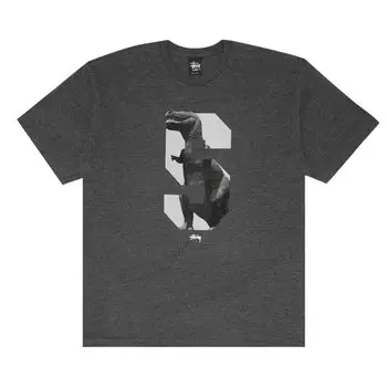 Футболка Stussy S Dino 'Dark Grey', серый