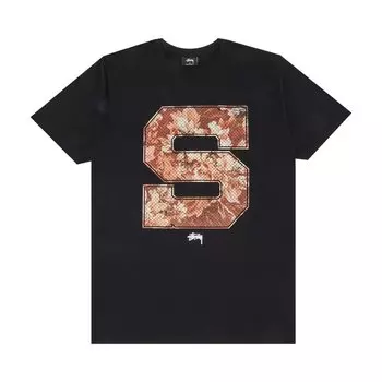 Футболка Stussy S Floral 'Black', черный