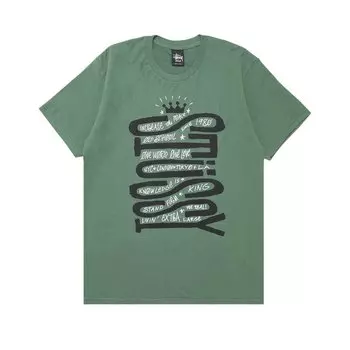 Футболка Stussy Sideways 'Dark Green', зеленый