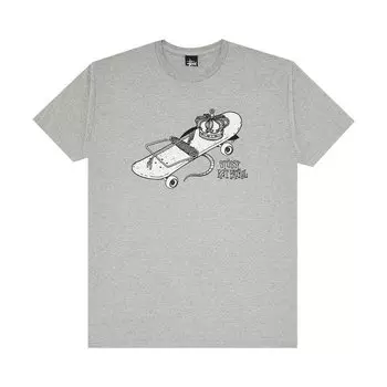 Футболка Stussy Skate Trap 'Grey Heather', серый