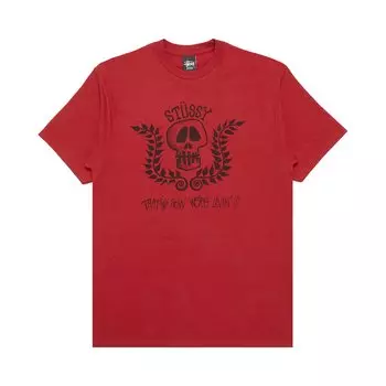 Футболка Stussy Skull Wreat, красная