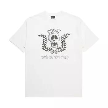 Футболка Stussy Skull Wreath, белая