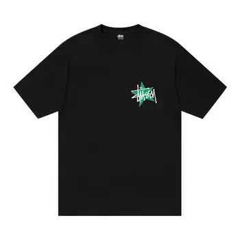 Футболка Stussy Star, окрашенная в черный цвет