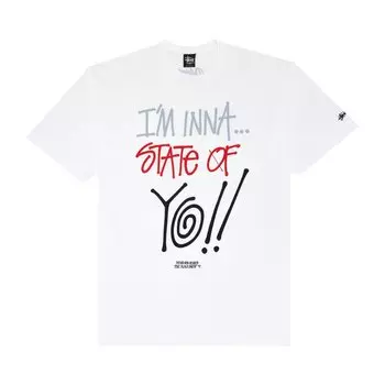 Футболка Stussy State of Yo!! 'White', белый