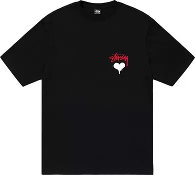 Футболка Stussy Stock Heart Tee 'Black', черный
