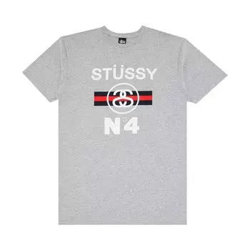Футболка Stussy Stripe N4 'Grey Heather', серый