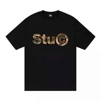 Футболка Stussy Stu C. Camo, черная