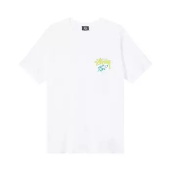 Футболка Stussy Super Bloom Tee 'White', белый