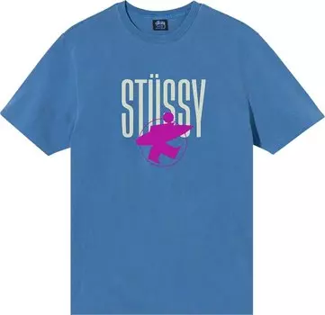 Футболка Stussy Surfman Pigment Dye Tee 'Blue', синий