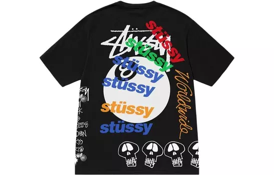 Футболка Stussy Test Strike, окрашенная в пигмент, натуральная, Красный