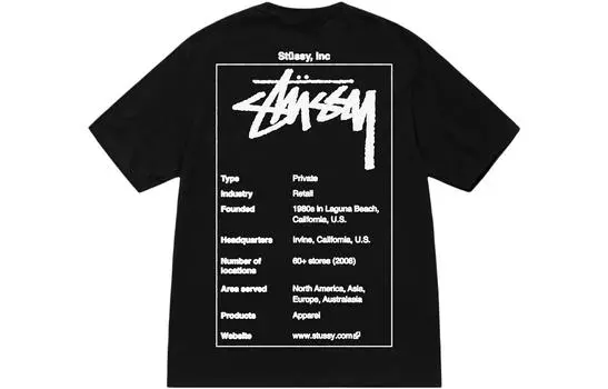 Футболка Stussy унисекс, цвет Black