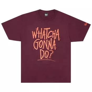 Футболка Stussy Watcha Gonna Do? 'Eggplant', фиолетовый