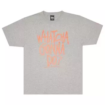 Футболка Stussy Watcha Gonna Do? 'Grey Heather', серый