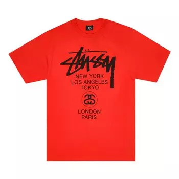 Футболка Stussy World Tour 'Red', красный