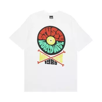 Футболка Stussy World Wide Wax Roots 'White', белый