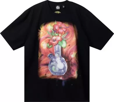 Футболка Stussy x Dries Van Noten Airbrush Vase Tee 'Black', черный