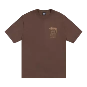 Футболка Stussy x Our Legacy Work Shop Surfman Pigment Dyed 'Dark Brown', коричневый
