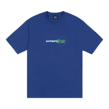 Футболка Stussy x Our Legacy Work Shop Sport Pigment Dyed 'Blueberry', синий