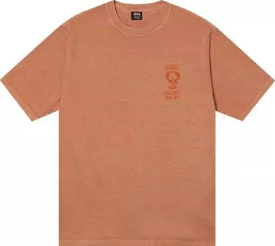 Футболка Stussy x Our Legacy Work Shop Surf Skull Pigment Dyed Tee 'Clay', оранжевый