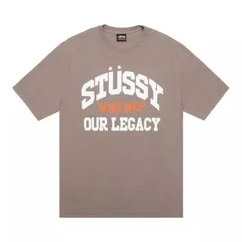 Футболка Stussy x Our Legacy Work Shop Collegiate Tee Taupe, коричневый
