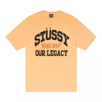 Футболка Stussy x Our Legacy Work Shop Collegiate Tee Peach, желтый