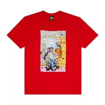 Футболка Stussy x Real Deal Hard Knocks 'Red', красный