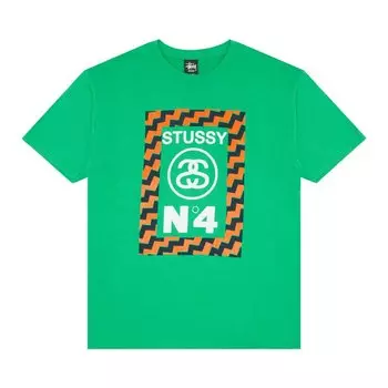 Футболка Stussy Zig Zag Frame 'Kelly', зеленый