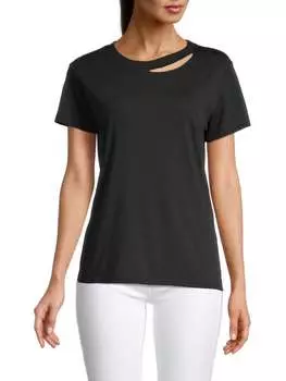 Футболка Suburban Riot с вырезом в виде мака, черный