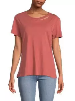 Футболка Suburban Riot с вырезом в виде мака, strawberry