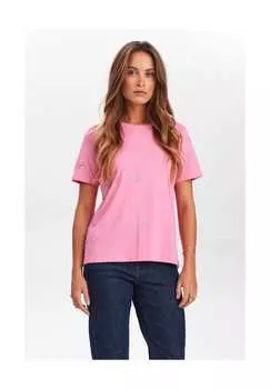 Футболка "suis" хлопок Nmph, розовый