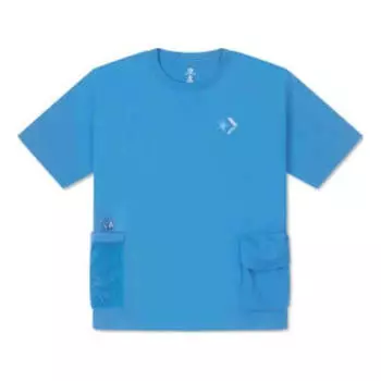 Футболка summer drink pocket t-shirt 'blue' Converse, синий