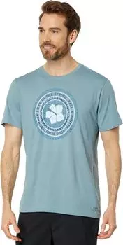 Футболка Summer Love Hibiscus с короткими рукавами Crusher-Lite Life is Good, цвет Smoky Blue