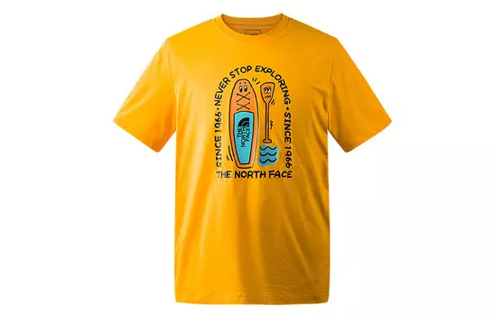 Футболка Summer Outdoor Exploration унисекс желтая The North Face, желтый