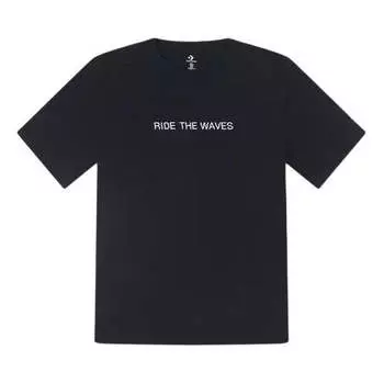 Футболка summer verbiage t-shirt 'black' Converse, черный