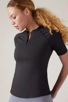 Футболка Sunchaser с рукавами 3/4 Athleta, черный
