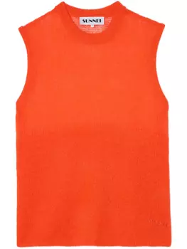 Футболка Sunnei mohair-blend top, оранжевый
